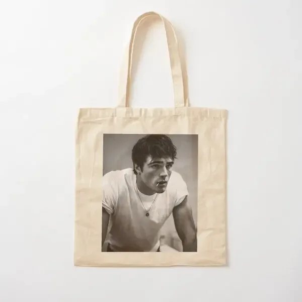 

Jacob Elordi Cotton Canvas Bag Fashion Travel Reusable Casual Ladies Handbag Foldable Women Shoulder Bag Tote Fabric Grocery