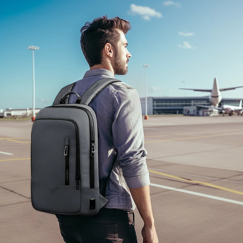 Heroic Knight Laptop Backpack Man Business Minimalist Backpack Slim Waterproof Travel Pack School Multi-functional Work Backpack