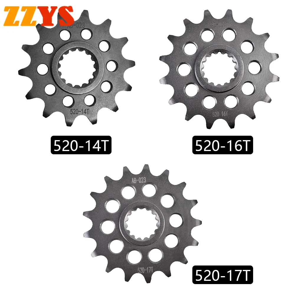 

1pc 520 14T 16T 17T 16 17 Tooth Front Sprocket Gear Wheel Cam Pinion For KT M Off Road 600 LC4 MX 1989-92 620 LC4 Enduro 620 94