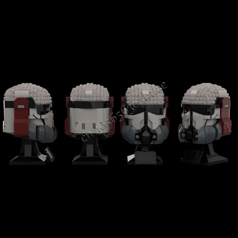 697 قطعة استنساخ الفضاء الجيش سيئة دفعة خوذة الإمبراطوري كوماندوز Beskar الهادم الفيلم في نهاية المطاف مخصص لتقوم بها بنفسك نموذج الأطفال عيد ميلاد اللعب #3