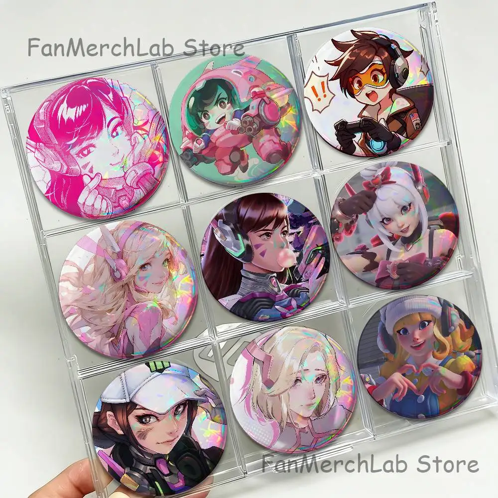 Pop Game O-Overwatch-S Cute Game Icons Pins Cartoon Character Enamel Brooch Backpack Clothing Badge Accessories Gifts