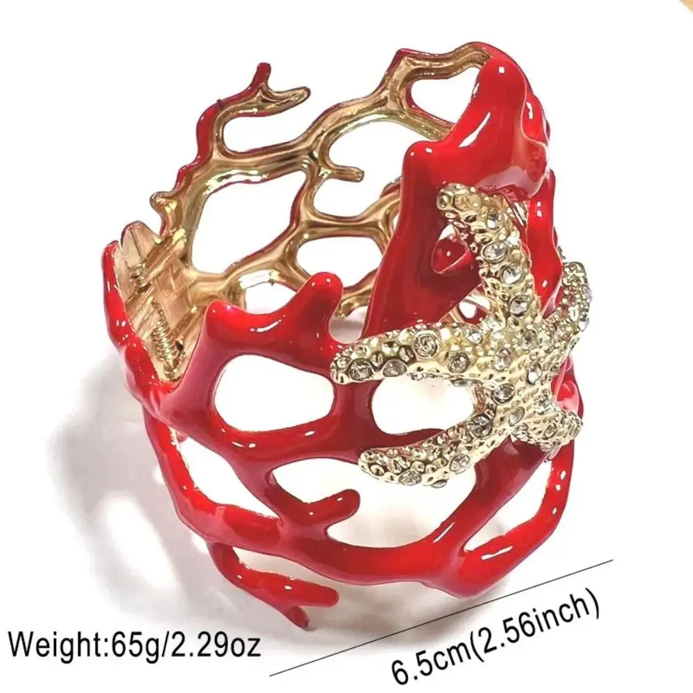 Pulsera hueca de Coral Irregular para mujer, estilo océano hueco, estrella de mar, pulsera de primavera, individualidad exagerada