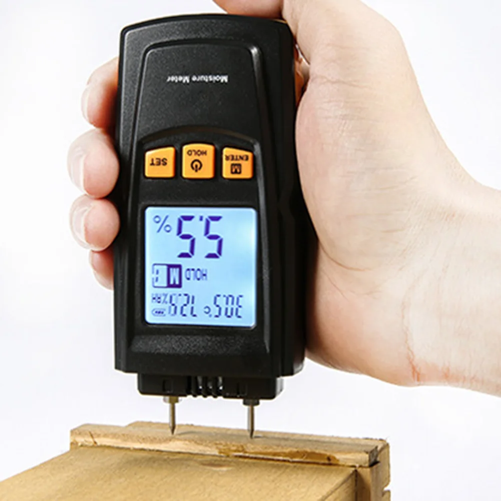 

Wood Moisture Tester GM605 With Automatic Power Off For Multiple Material Types And Accurate Readings Black