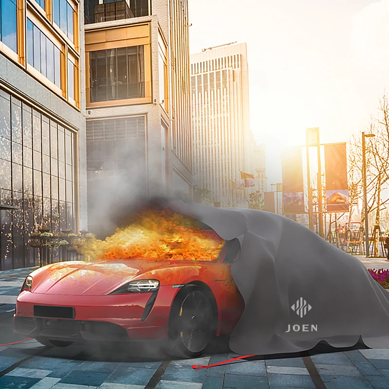 6*8m EV Car Fire Blanket Mat Extreme Large Car Fire Blanket for Vehicles EN 13501-1:2019-05
