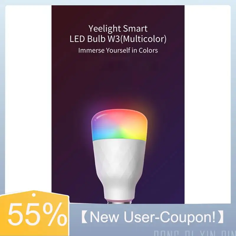 

【 Быстрая доставка】Многоцветная умная светодиодная лампа E27 W3, окружающий свет, Wi-Fi, голосовое управление 1700K-6500K для Mi Home Alexa Google Smartthing