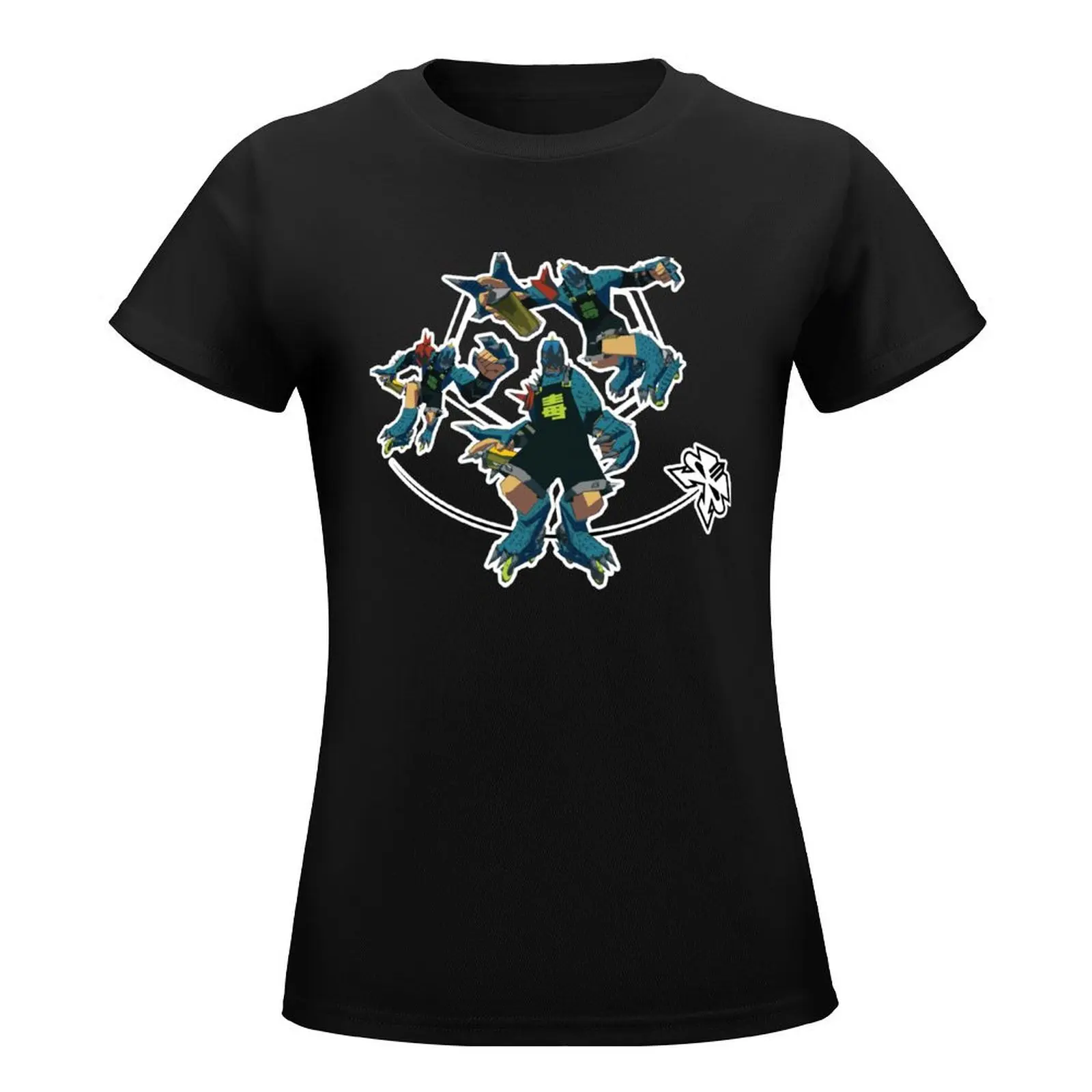 JSRF-Poison Jam Graphic T-Shirt para Mulheres, Roupas Anime, Blusa Sublime, Camisa Workout