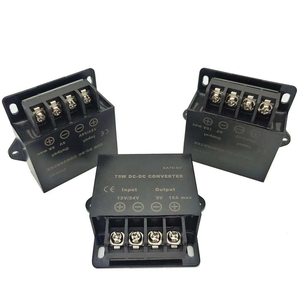 12V 24V zu 5V 5A 10A 15A DC-DC-Wandler Step-Down-Spannungsregler Buck-Konverter Auto-Stromversorgung Transformator-Modul – Detail 2