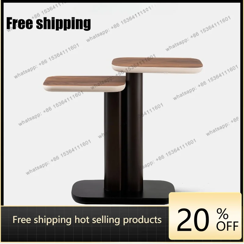 YJ Premium High Low Solid Wood Stand Modern Minimal Console Desk Entry Hall Corridor Display Furniture