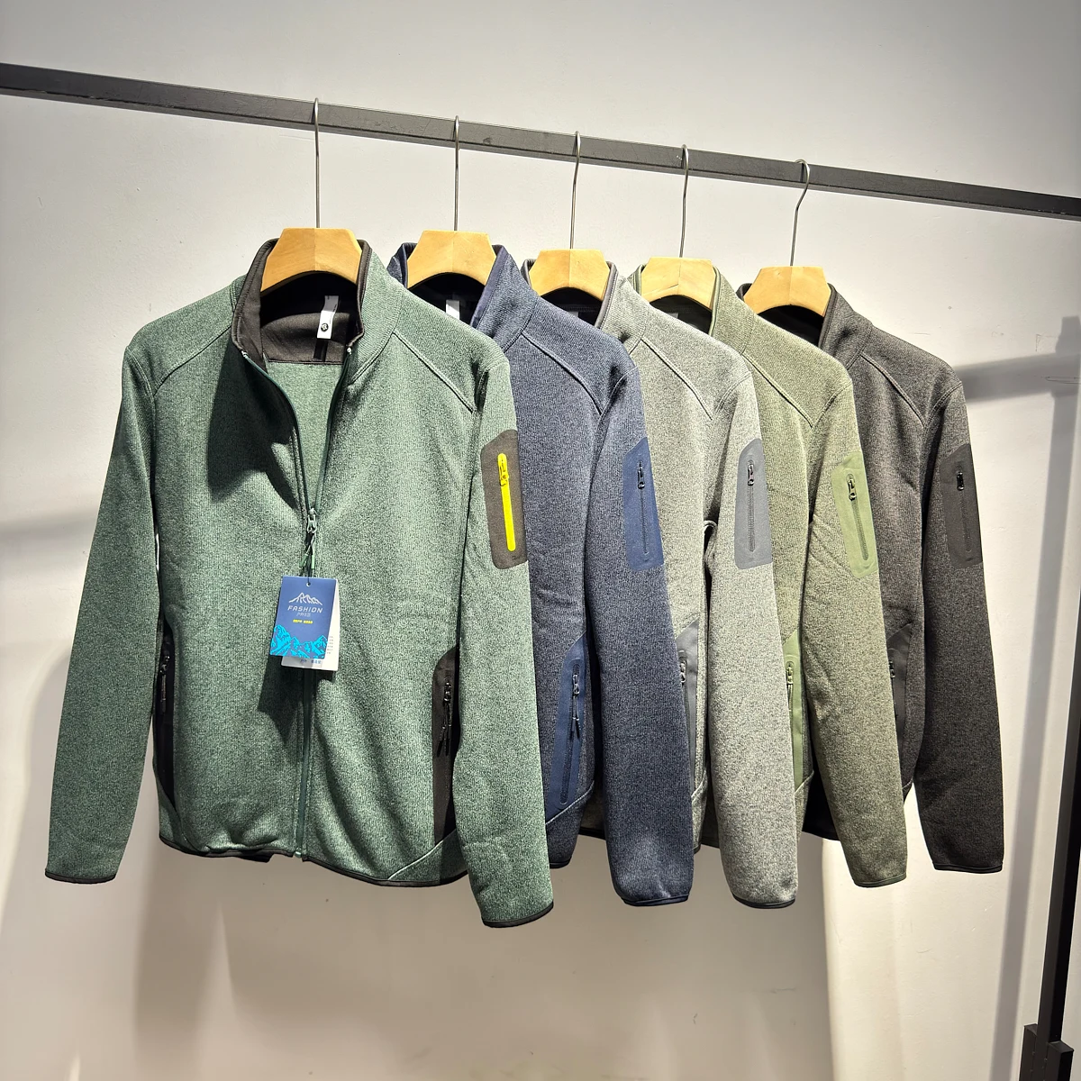 

Casual Fce Lined Jaet Couple Sle Stand Collar Men's Autumn Winter Outerwear Comfortable Loose Fit Polyester Fiber