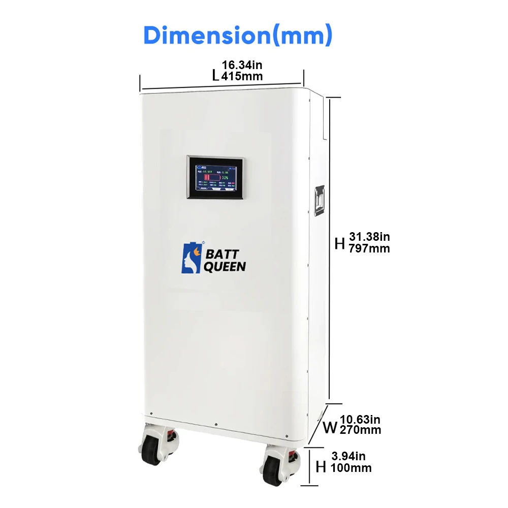 DIY 48V LiFePO4 Battery Obudowa Box Case with JK 16S 200A Smart BMS 2A Active Balancer 4.3 inch LCD Home Energy Storage System