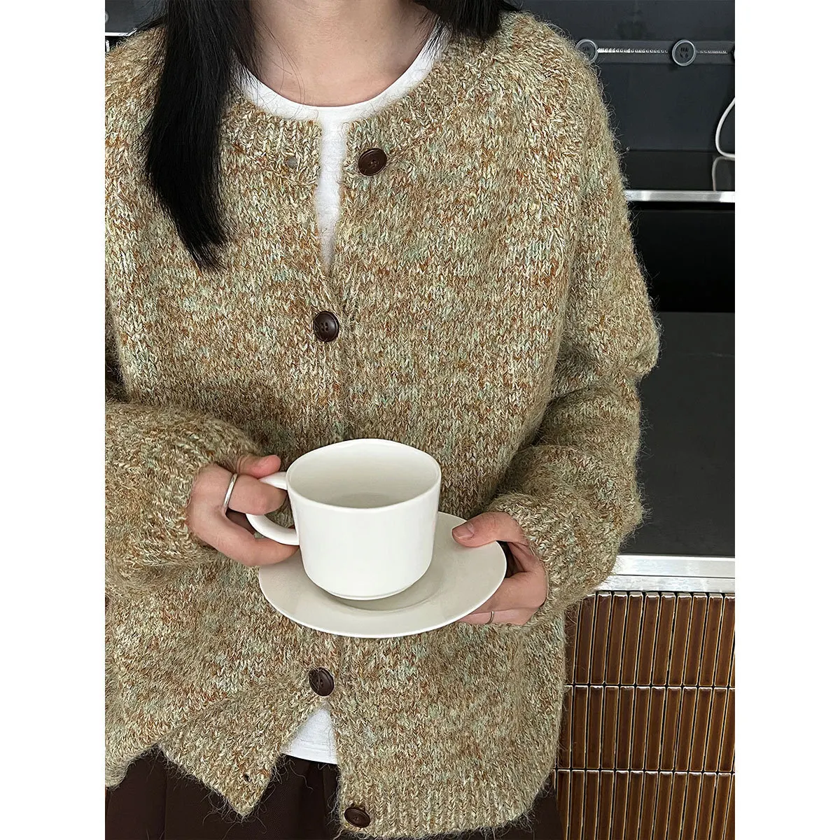 

Wool Floral Yarn Knitted Cardigan For Women 25 Autumn Sweater Jacket