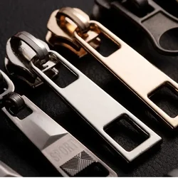 5PCS 3#/5#/8# Metal Zipper Sliders for Resin/Metal/Nylon Zippers Apparel Replacement Zipper Sliders DIY Sewing Supplies