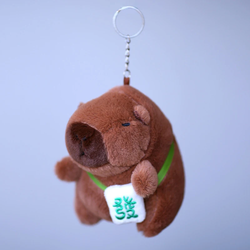 Capybara 봉제 장난감, 귀여운 Capibara 가방 펜던트 키체인, 어린이 배낭 행잉 장식품, 파티 여성 선물, 푹신한 인형, 신제품