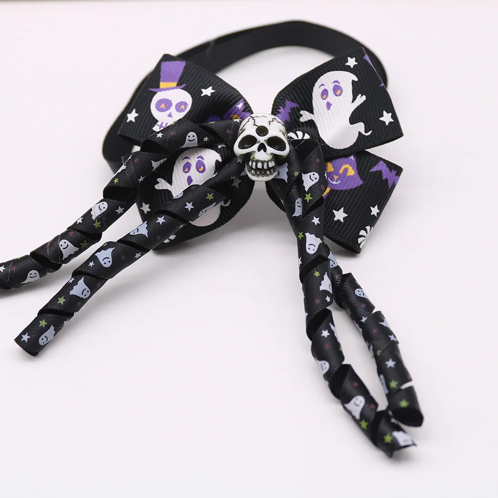 60PCS New Halloween Decoration Dog Small Dog Bow Tie Skull Pet Products Dog Bowties Creative Pet Accessories Puppy Supplies