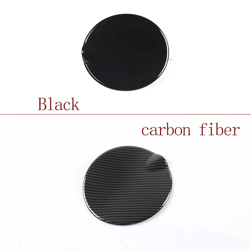 ABS Carbon Fiber/Black For Fiat 500 2016-2024 Car External Fuel Tank Cap Decorative Sticker Car Accessories