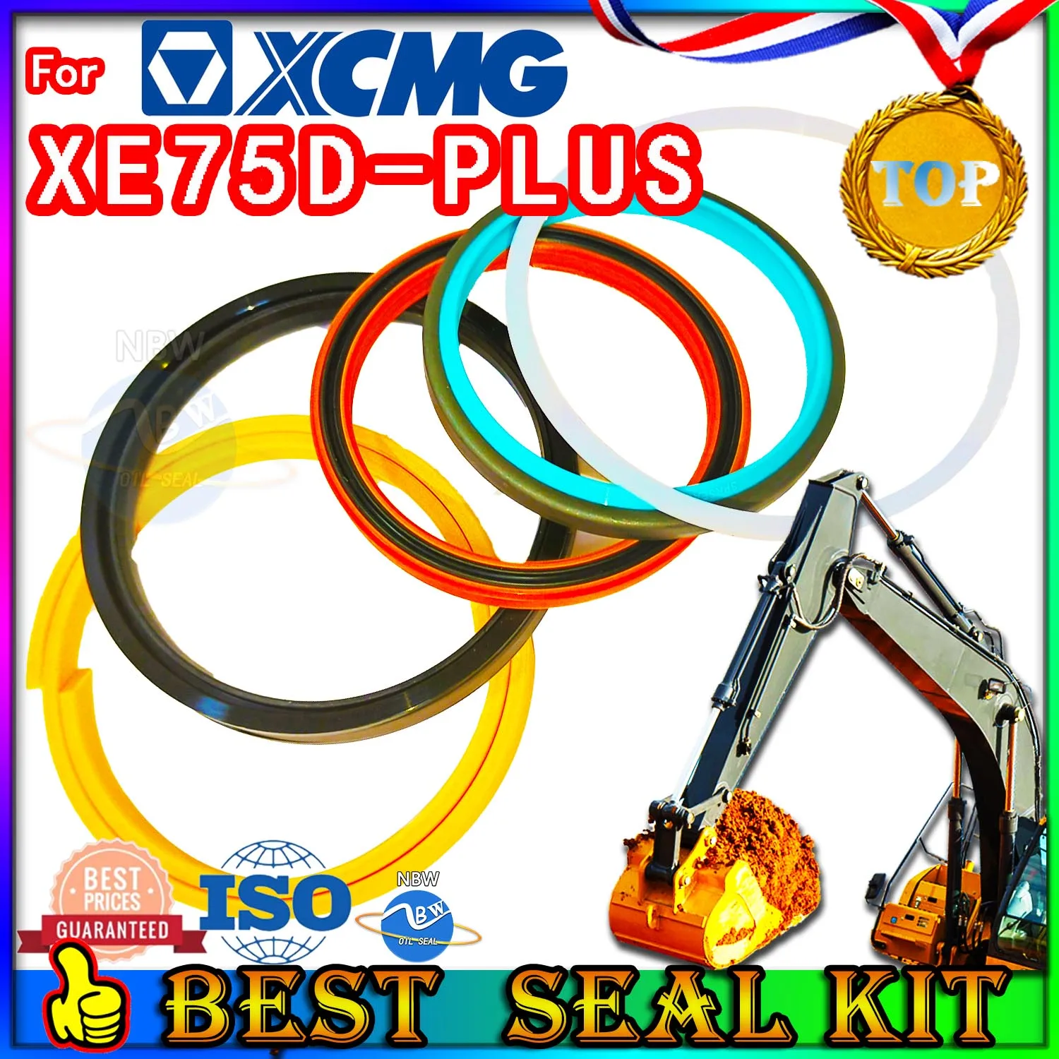 

For XCMG XE75D-PLUS Oil Seal Repair Kit Boom Arm Bucket Excavator Hydraulic Cylinder XE75D PLUS PPC Loader Planetary Axle STICK