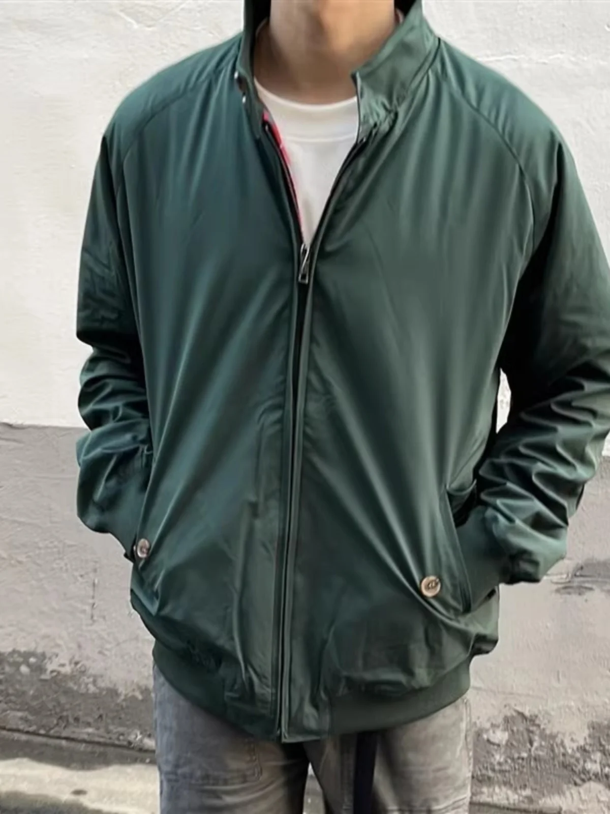 American High Street Retro Harington Workwear Jacket Casual All-Match Stand Collar Handsome Top Coat Spring Autumn New Style