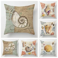 Autumn Home Decoration Throwing Pillow Case Sofa Cushion Cover 45x45cm 45 * 45 50x50 40x40 Ocean Elements Living Room Aesthetics