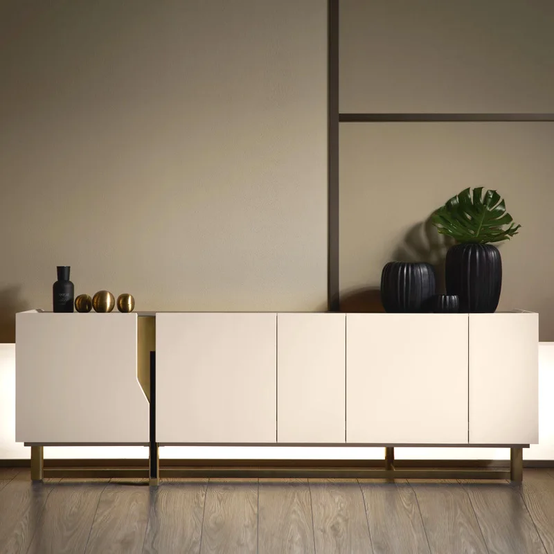 

Rock slab dining side cabinet, sprinkler cabinet, integrated wall rack, locker, modern simple dining table cabinet, living room