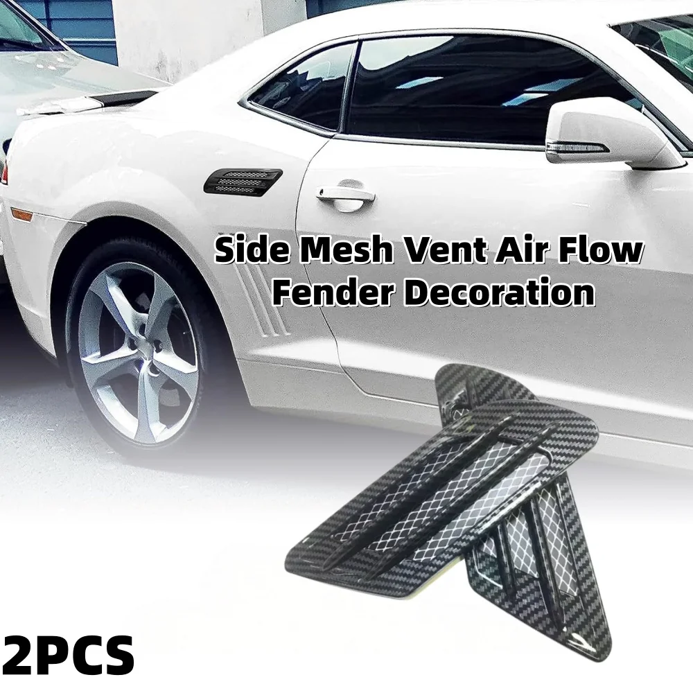 Car Side Air Flow Vent For Fender Hole Cover Intake Grille Duct Decoration Plastic Sticker Car Exterior Protection Accessories