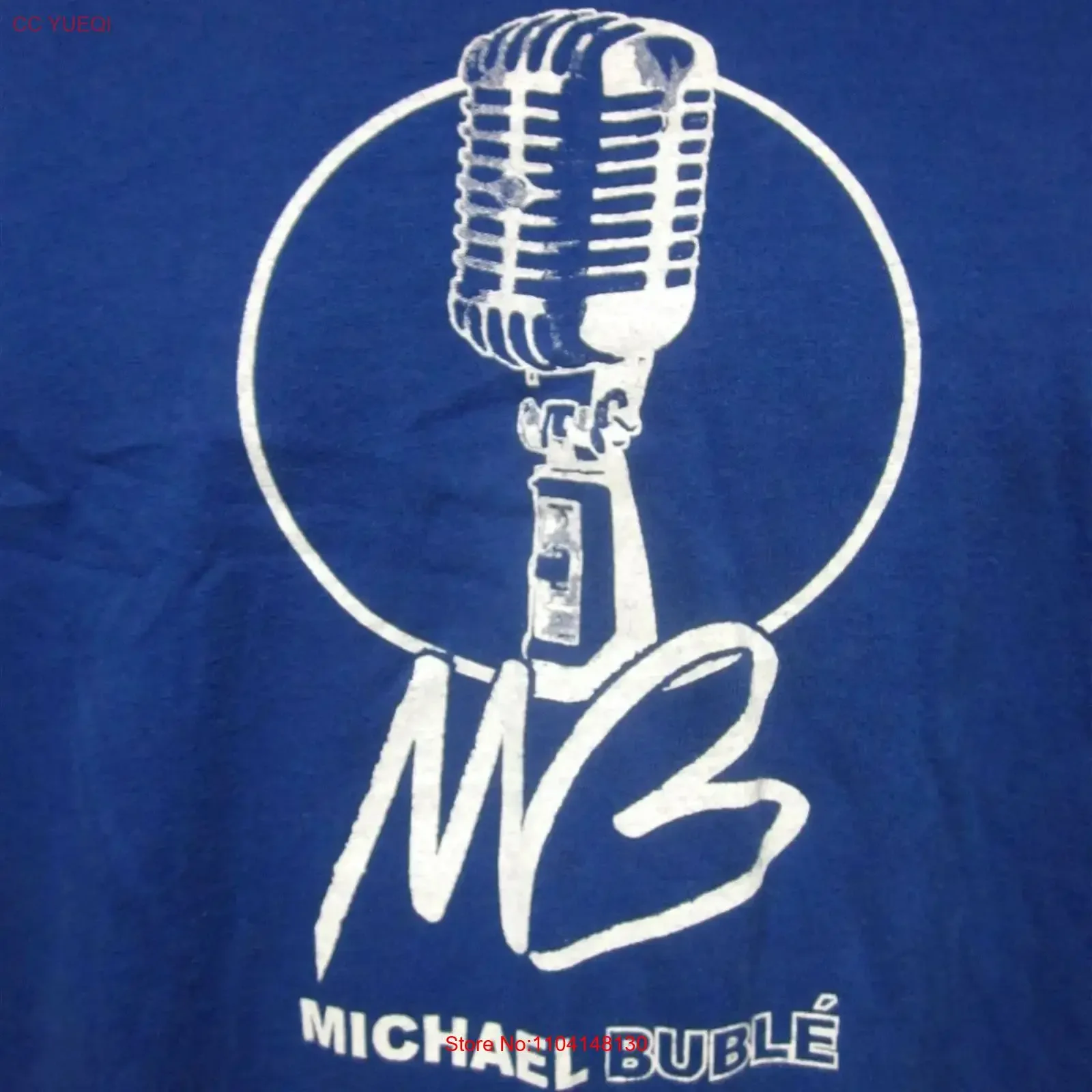 Camiseta MICHAEL BUBLE 2XL, estilo cabaret, con estampado de voz de jazz, de la gira Call Me Irresponsible, talla XXL, vintage, lavada, informal, cómoda y transpirable