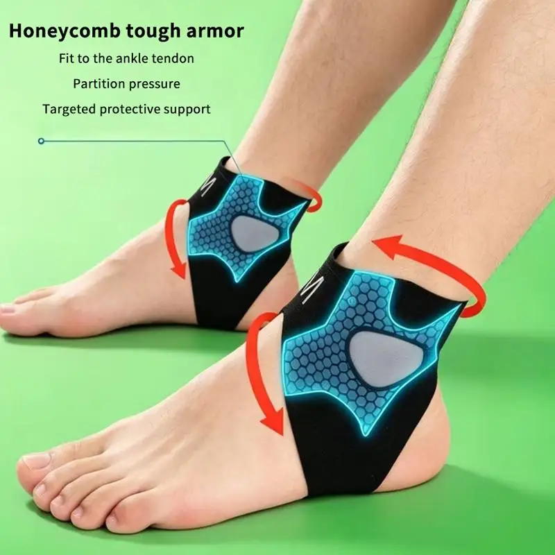 High Performance Ankle Brace with Compression Sleeve and Foot Strap for Plantar Fasciitis Pain Relief