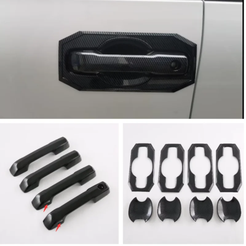 

Outside Door Handles Decoration Sticker For 2022 2023 2024 Toyota Tundra Sequoia Exterior upgraded Accessories Chrome Tuning