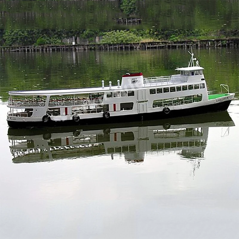 The new remote-controlled ship toy model can be launched electrically