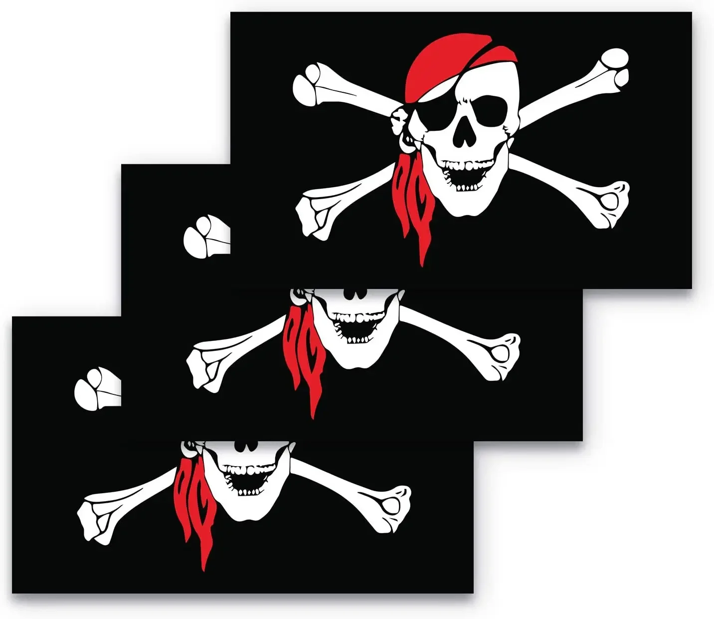 Buccaneer Flag Bumper Sticker Is Durable and Suitable for Wall Computer Motorcycle SUV Truck Business Vehicle