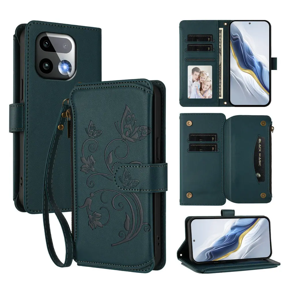 

LUXURY Case For OPPO Realme 16 Pro Plus 5G Crossbody Zipper Leather Wallet Funda Realme 16 Pro Luxury Capa Realmi 16 Pro+ Cover