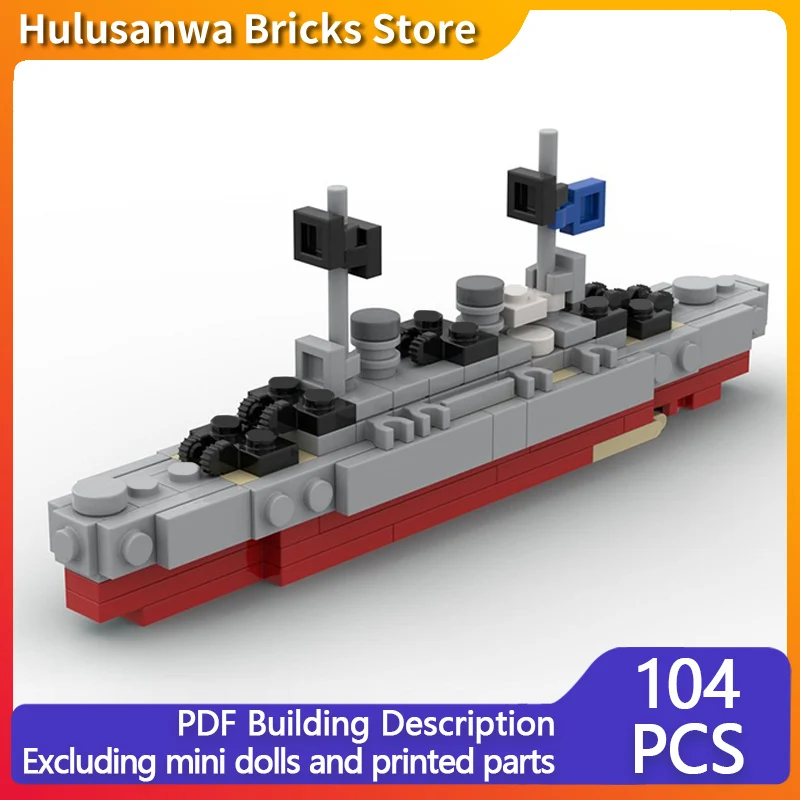 

WW2 Military Vessels Model MOC Building Bricks War Equipment Modular Technology Gifts Holiday Assemble Children Toys Suit
