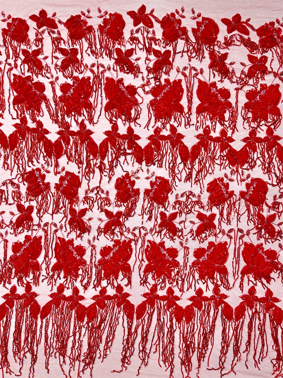 قماش دانتيل شبكي أفريقي ثلاثي الأبعاد للنساء، ترتر فرنسي مطرز، فساتين حفلات وردية، جودة عالية، 5 ياردات، 2026