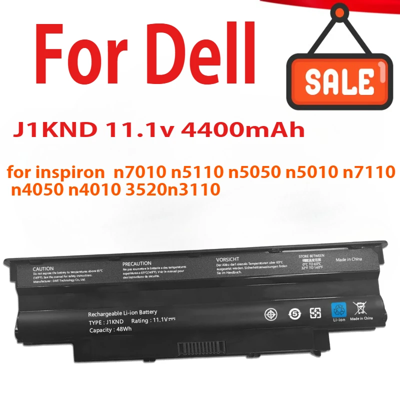 

J1KND Battery Replacement, j1knd Dell Laptop Battery 11.1v 48wh for inspiron n7010 n5110 n5050 n5010 n7110 n4050 n4010 3520n3110
