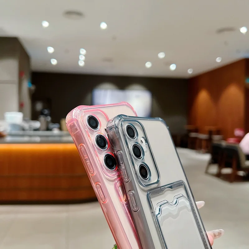 Hülle für Samsung Galaxy S25 Edge S26 S22 S23 S24 Ultra S26 S25 FE A18 A57 A37 A17 A27 A56 A55 A15 A36 Kartenfach Transparente Handyhülle – Detail 5
