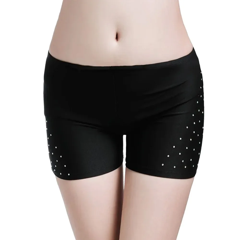 

Модные облегающие танцевальные шорты, эластичные защитные брюки со стразами, леггинсы, костюмы для латинских танцев, костюмы для шоу