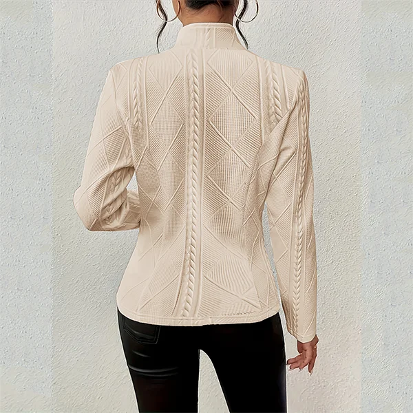 Frauen Blazer Jacke Anzug Mantel Einreiher Stehkragen Schlank Oberbekleidung Temperament Büro Dame 2025, Frühling Vintage Tops – Detail 11
