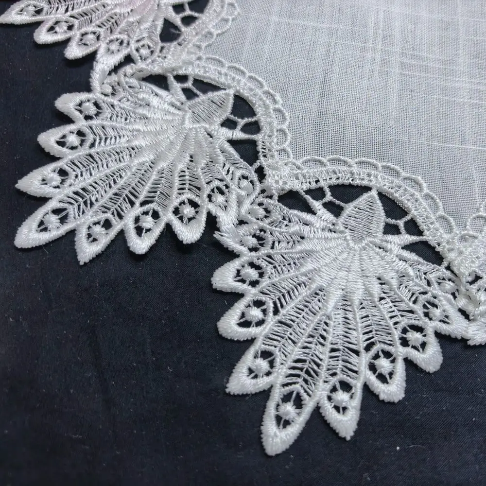 Vintage White Lace Table Mat Embroidered Linen Placemat Heat Proof Dining Accessories Modern Home Table Ornament