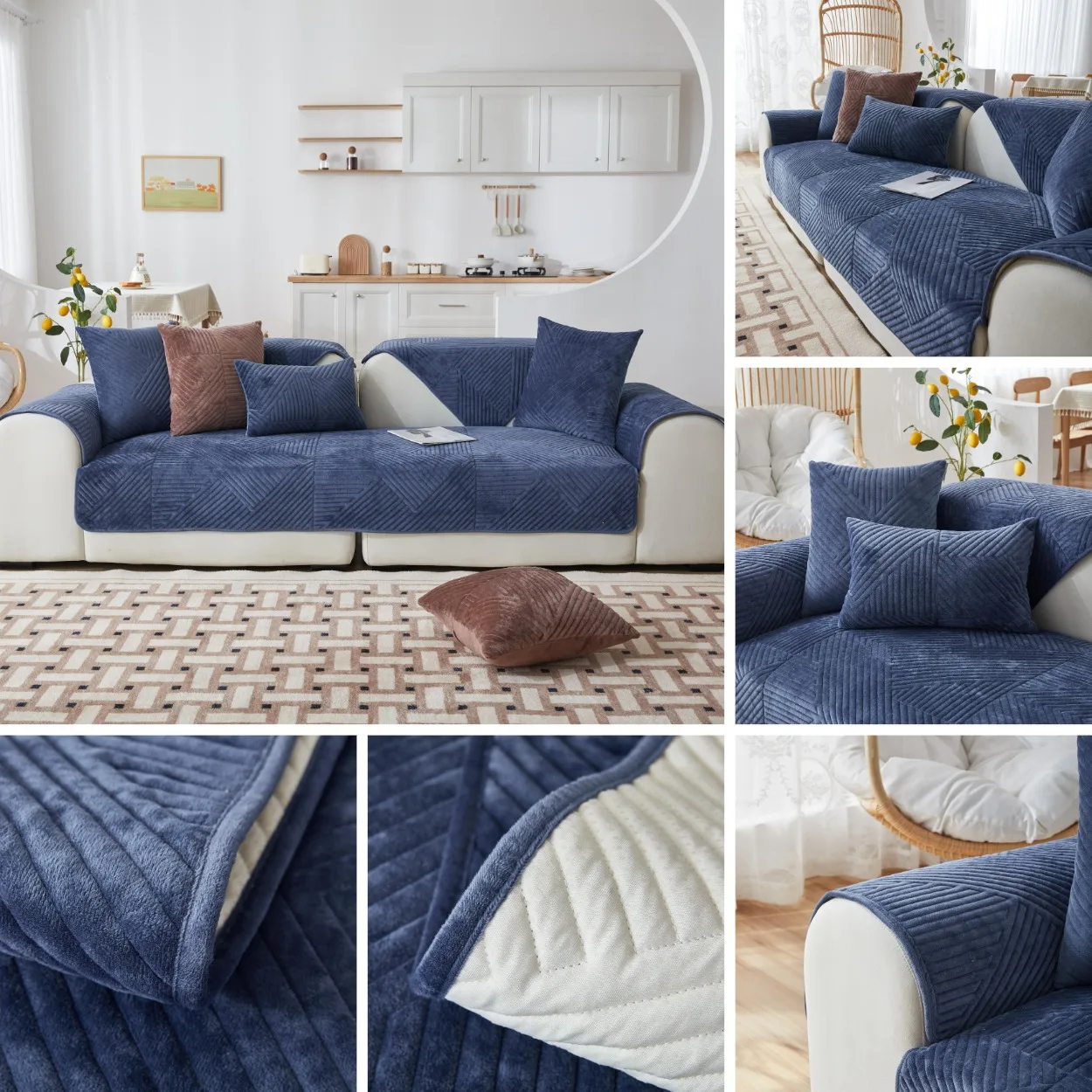 Kristall Samt Sofa Abdeckung Haustier Hund Kind Matte Sessel Möbel Schutz Rutschfeste Moderne Couch Abdeckungen Schonbezüge für Wohnzimmer – Detail 9