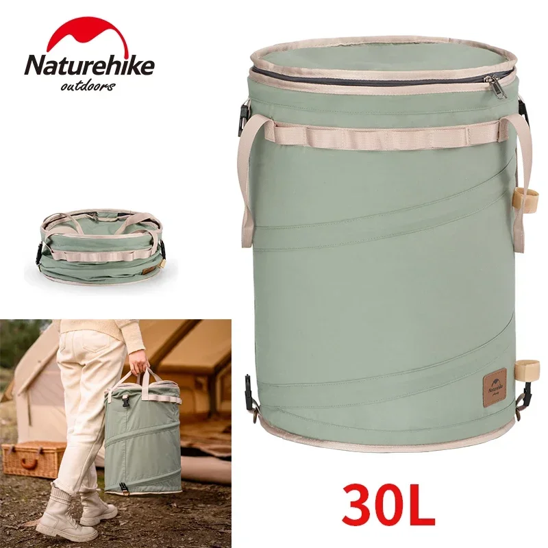 

Naturehike 720g Camping Storage Bucket 30L Outdoor Folding Round Barrel Portable Clothes Sundry Ultralight Travel Cotton Bag