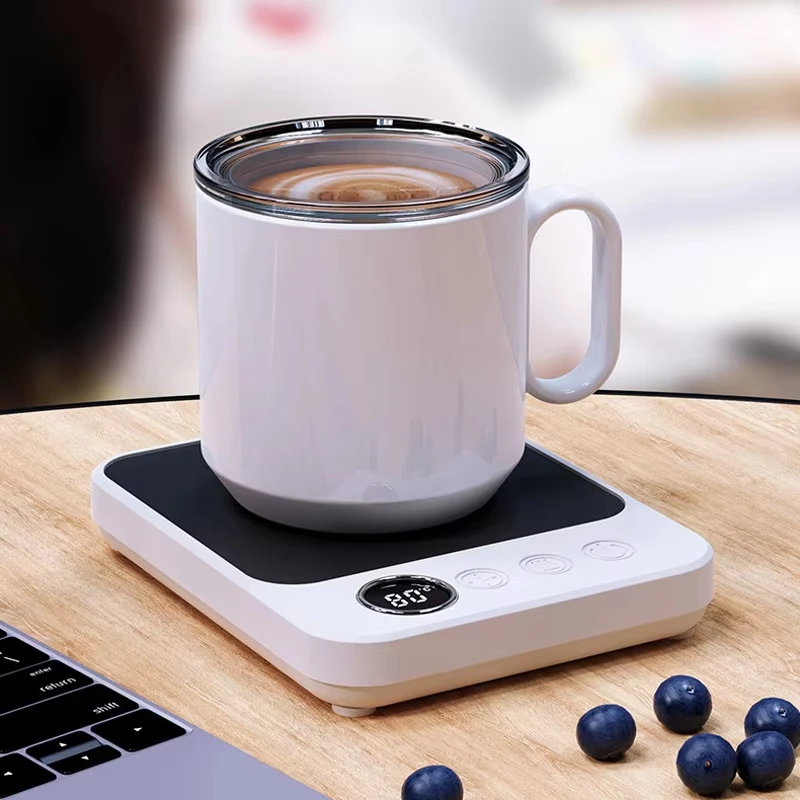 -For 80℃ CoffeeWarmer Cup Heater Heating Pad Electric Hot Plate 9 Gear Temperature Adjustment Warmer Coaster For Milk Tea Water*