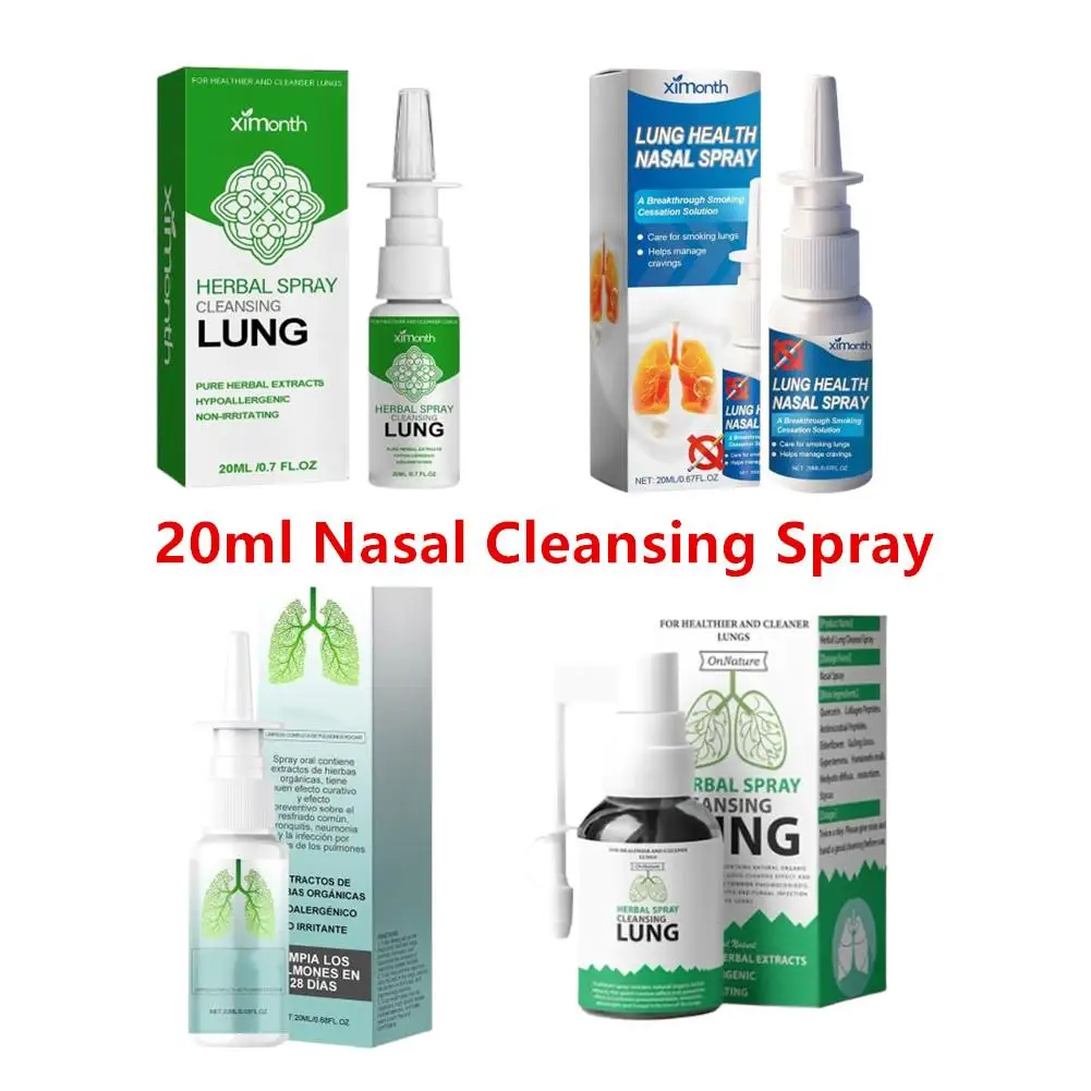 20ml Lung Detoxification Herbal Cleaning Spray Smoking Clear Nasal Stuck Organic Herbal Lung Clearing Throat Moisturizing Spray