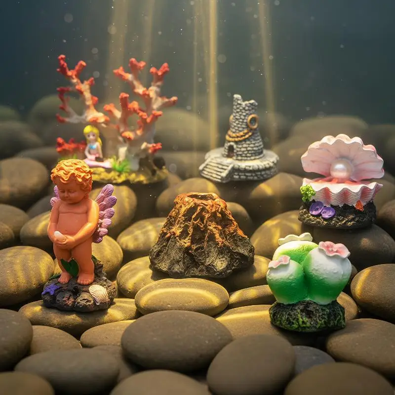 Aquarium Volcano Shape Air Bubble Stone Oxygen Pump Fish Tank Ornament Aquarium Decoration Oxygen
