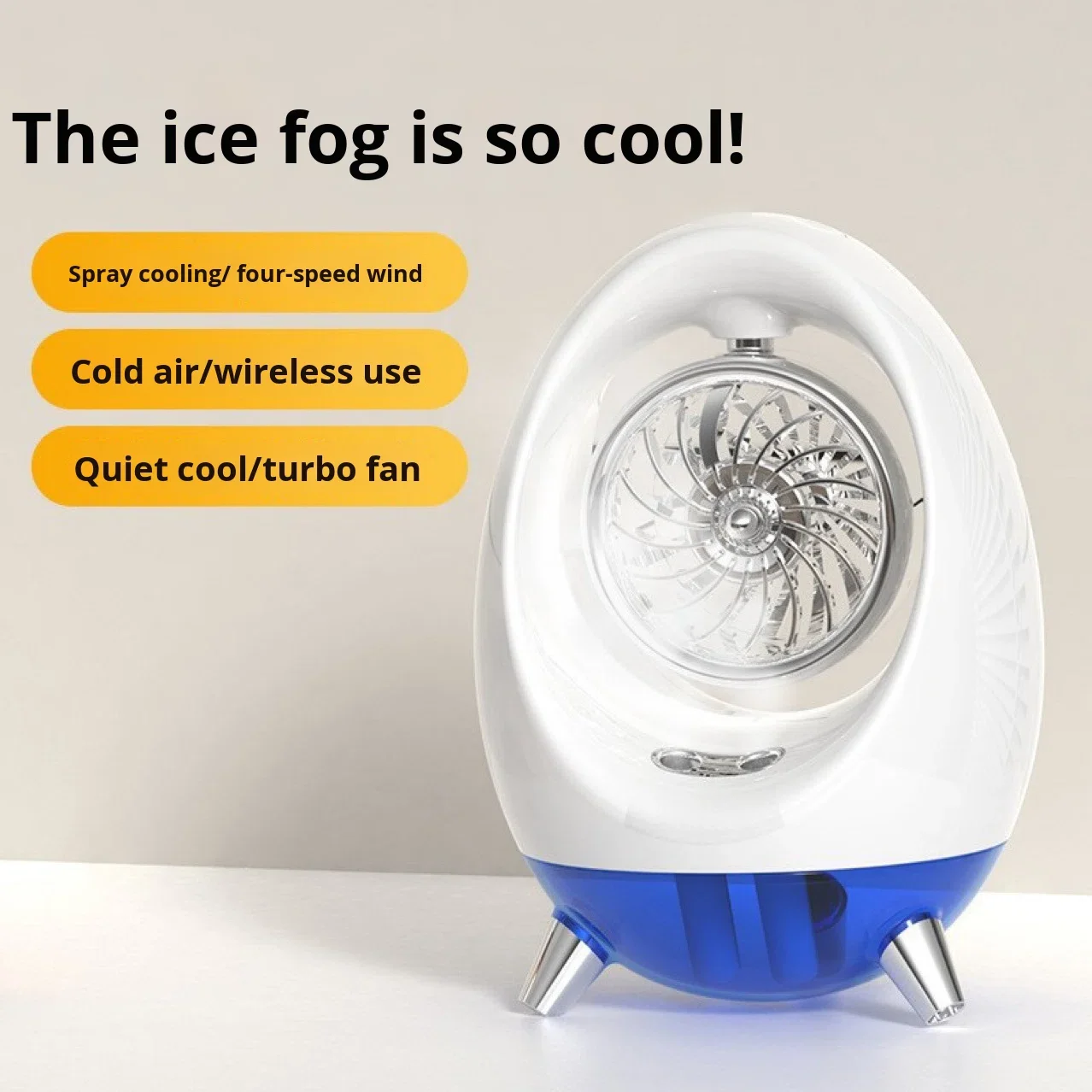 Cross-Border New Rocket Cabin Air Cooler USB Desktop Mini Dual Spray Air Conditioner Water Cooling Fan Humidification ABS