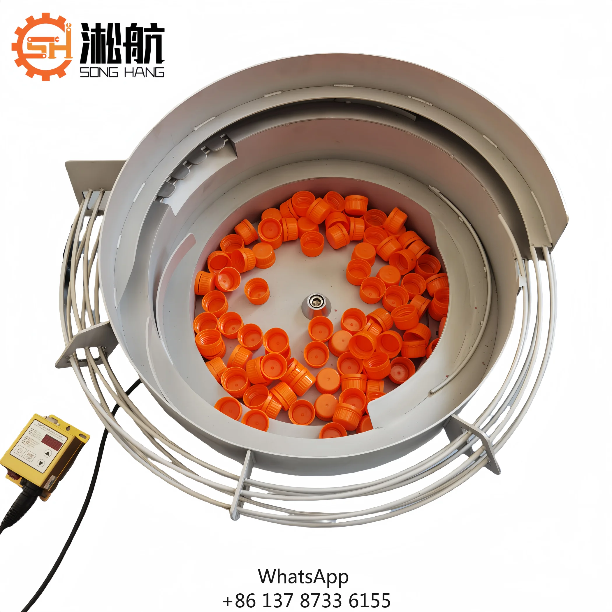 

Customized Single Track Vibrating Cap Feeder Vibrating Bowl Feeder For Cap Assembly Line