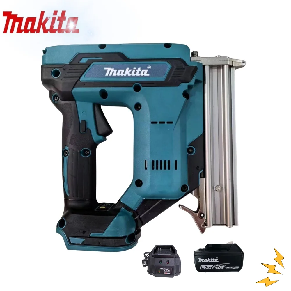 Makita DFN350Z pemaku tanpa kabel, isi ulang baterai Lithium 18V dekorasi pertukangan listrik Nailer DFN350Z MAKITA