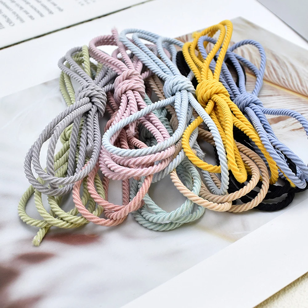 5m Hochwertiges Rundes Elastisches Seil 2,5mm Gewebtes Gummiband DIY Handgemachtes Armband Haarseil Bekleidungsmaterialien – Detail 2