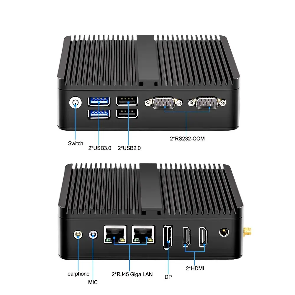 Imagem -06 - Topton-mini Computador Fanless pc Industrial Núcleo do Quadrilátero Lan Duplo com Nvme Windows 11 3x4k Uhd Htpc Lago N100 N95 12 ° Gen