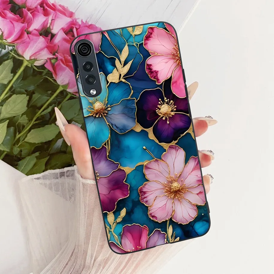 ل LG المخملية 5G حالة LM-G900N الأزياء زهرة سيليكون غطاء الهاتف ل LG المخملية 5 جرام UW الوفير ل ل LGVelvet Fundas