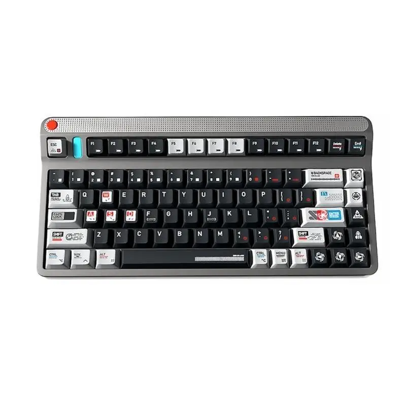 

652F Набор колпачков для клавиш с 183 клавишами и лунной программой для домашнего офиса и игр с пятисторонним набором колпачков