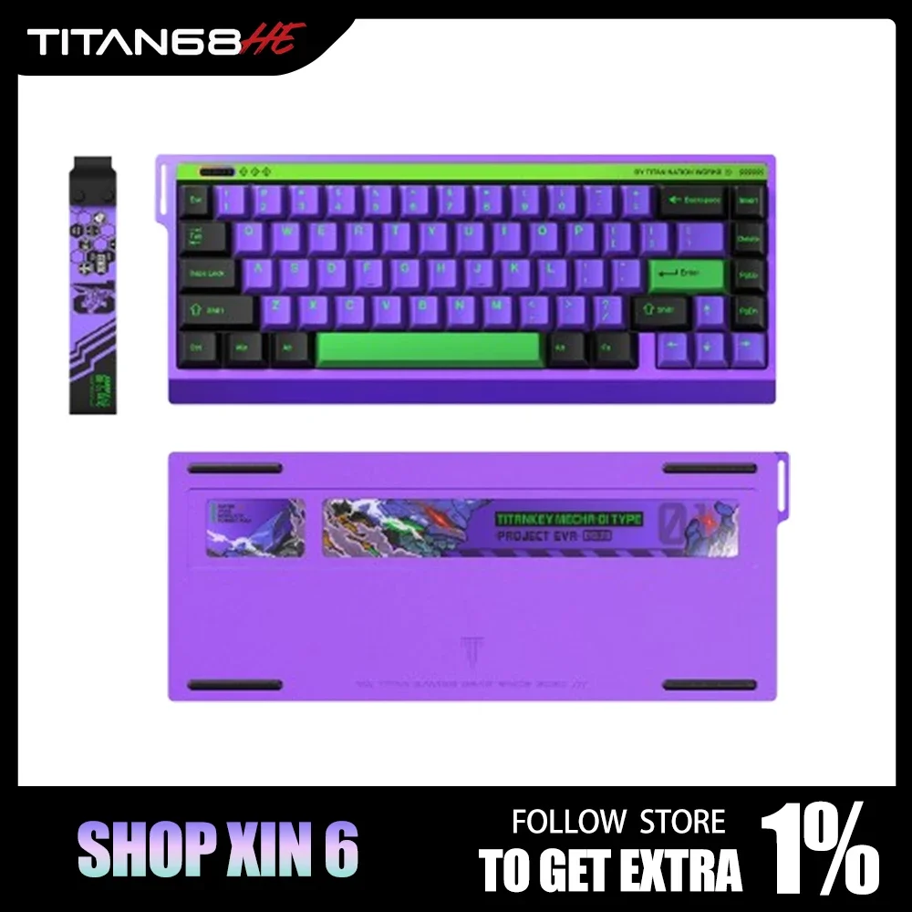 Titan Nation TITAN68HE PRO Magnetic Switch Keyboard Wired 8k Return Mechanical Keyboard Gamer Pc Game Accessories Gaming Gifts